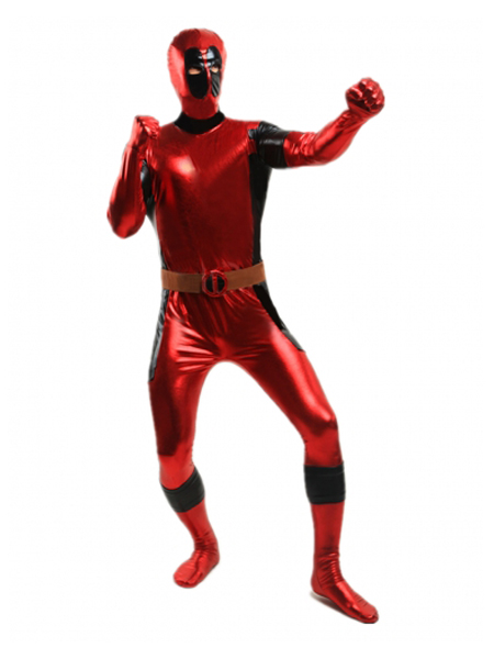 Deadpool Shiny Metallic Superhero Costume